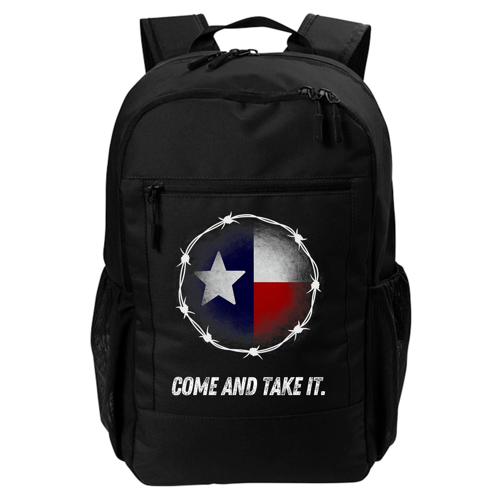 Come And Take It Texas Flag Barbed Wire Patriotic Usa Backpack