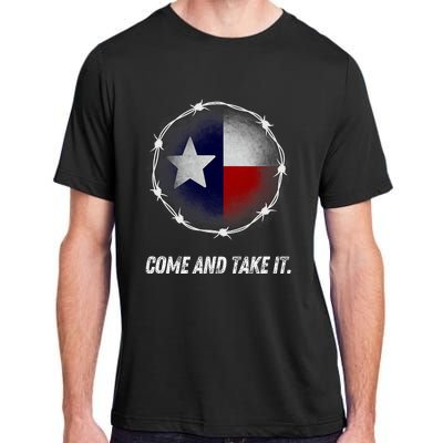 Come And Take It Texas Flag Barbed Wire Patriotic Usa Adult ChromaSoft Performance T-Shirt