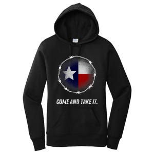 Come And Take It Texas Flag Barbed Wire Patriotic Usa Women's Pullover Hoodie