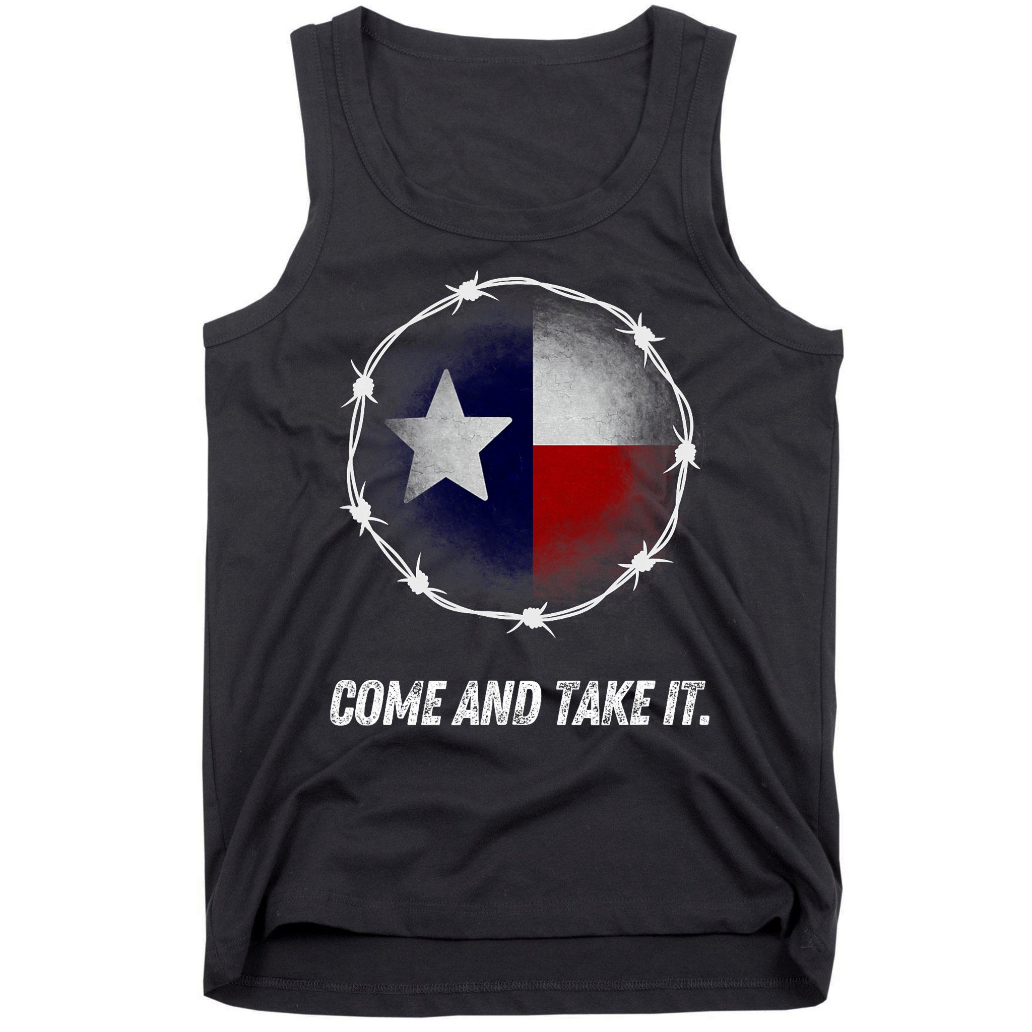 Come And Take It Texas Flag Barbed Wire Patriotic Usa Tank Top