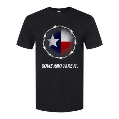 Come And Take It Texas Flag Barbed Wire Patriotic Usa Softstyle CVC T-Shirt