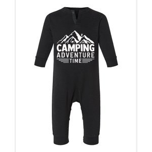 Camping Adventure Time Funny Camping Infant Fleece One Piece