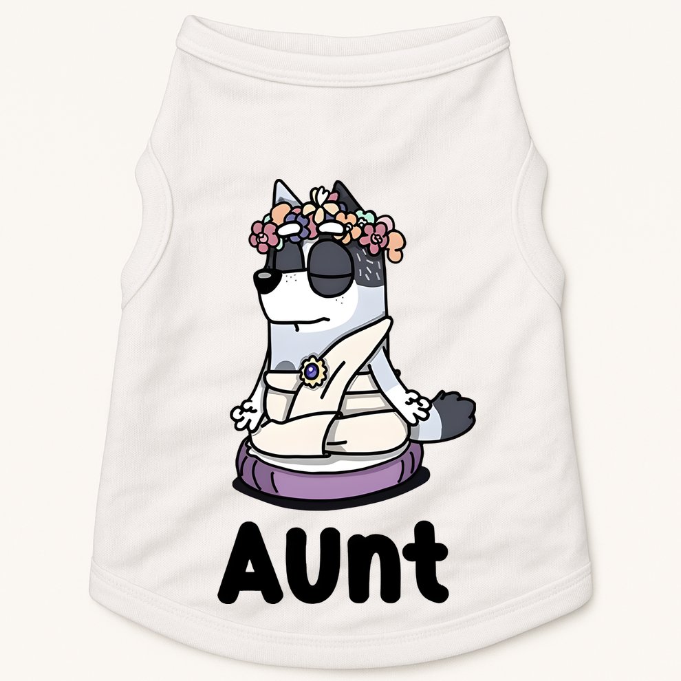 Cute Aunt Trixie Heeler Dog Family Funny Matching Doggie Tank
