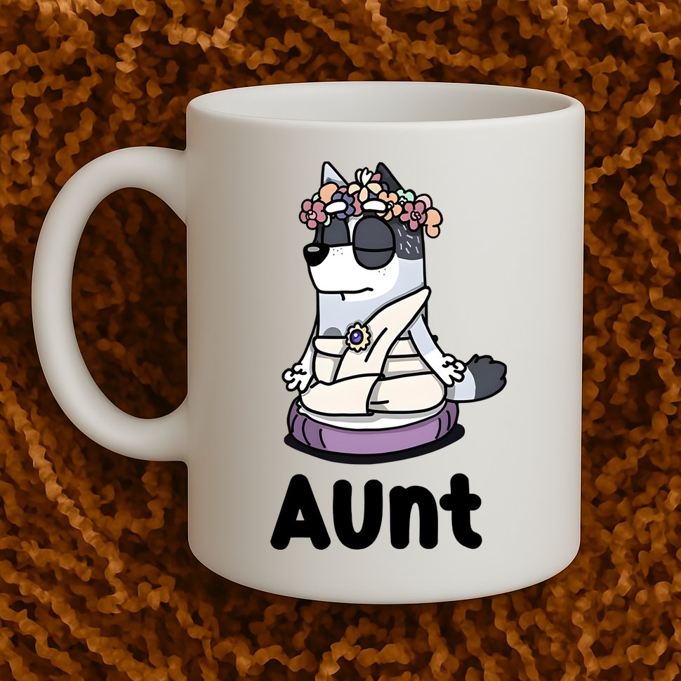 Cute Aunt Trixie Heeler Dog Family Funny Matching Mug
