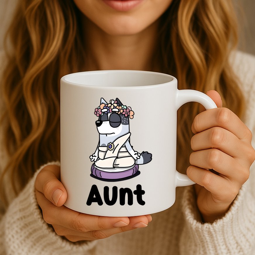 Cute Aunt Trixie Heeler Dog Family Funny Matching Mug