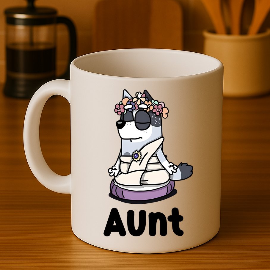 Cute Aunt Trixie Heeler Dog Family Funny Matching Mug
