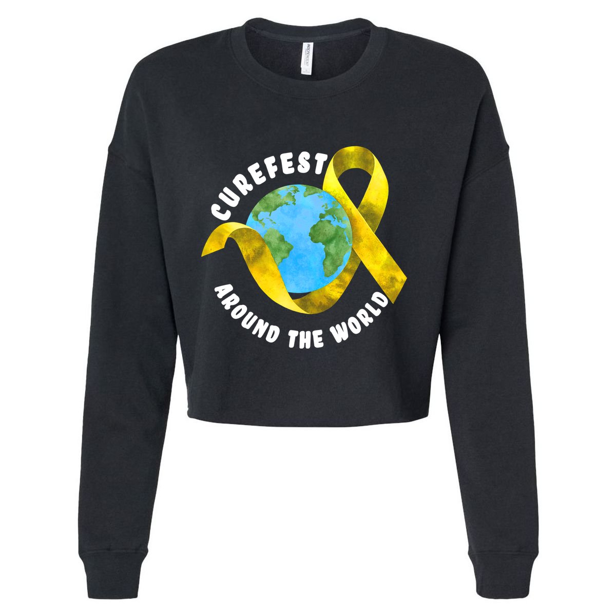 CureFest Around The World Cropped Pullover Crew
