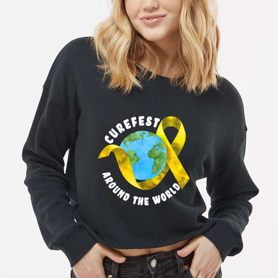 CureFest Around The World Cropped Pullover Crew