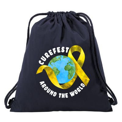 CureFest Around The World Drawstring Bag
