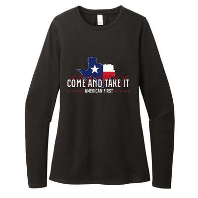 Come And Take It Razorwire Patriot Stand With Texas Womens CVC Long Sleeve Shirt