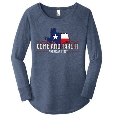 Come And Take It Razorwire Patriot Stand With Texas Women's Perfect Tri Tunic Long Sleeve Shirt