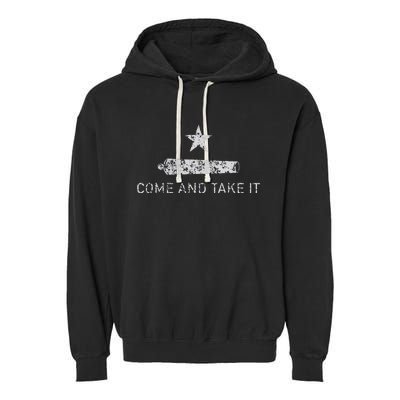 Come And Take It Texas Gift For Texans Garment-Dyed Fleece Hoodie