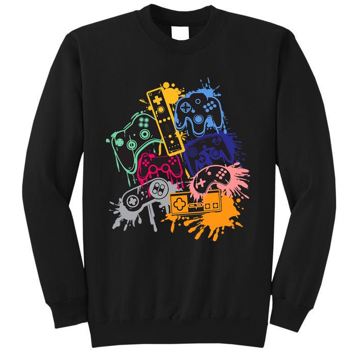 Control All The Things Video Games Controller Gamer Colorful Sweatshirt