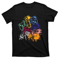 Control All The Things Video Games Controller Gamer Colorful T-Shirt