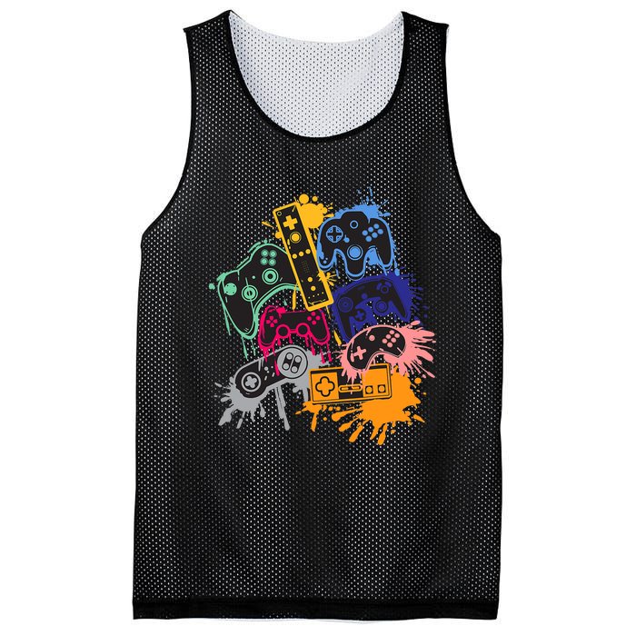 Control All The Things Video Games Controller Gamer Colorful Mesh Reversible Basketball Jersey Tank