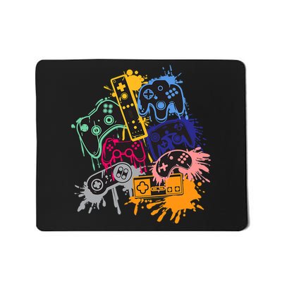 Control All The Things Video Games Controller Gamer Colorful Mousepad