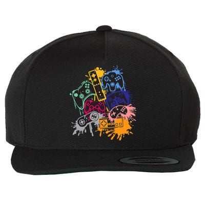 Control All The Things Video Games Controller Gamer Colorful Wool Snapback Cap