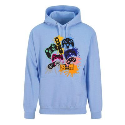 Control All The Things Video Games Controller Gamer Colorful Unisex Surf Hoodie