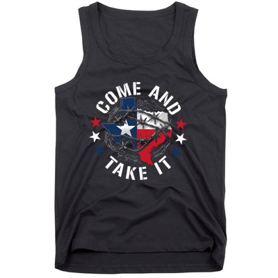 Come And Take It Texas Flag Texas Border Usa State Of Texas Tank Top