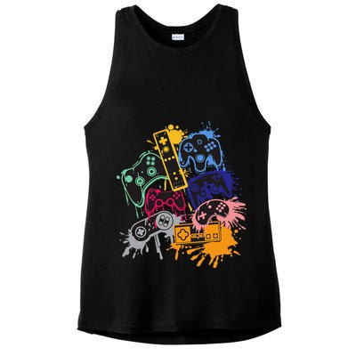 Control All The Things Video Game Controller Ladies PosiCharge Tri-Blend Wicking Tank