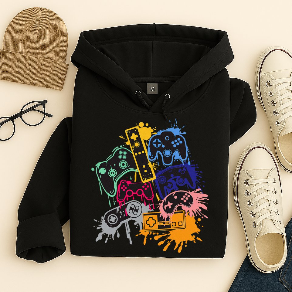Control All The Things Video Game Controller Hoodie