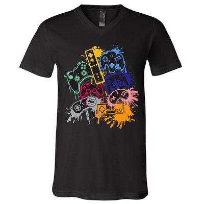 Control All The Things Video Game Controller V-Neck T-Shirt