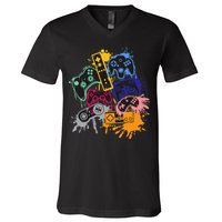 Control All The Things Video Game Controller V-Neck T-Shirt