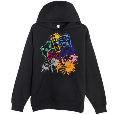 Control All The Things Video Game Controller Premium Pullover Hoodie
