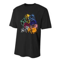 Control All The Things Video Game Controller Youth Performance Sprint T-Shirt