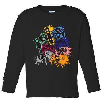 Control All The Things Video Game Controller Toddler Long Sleeve Shirt