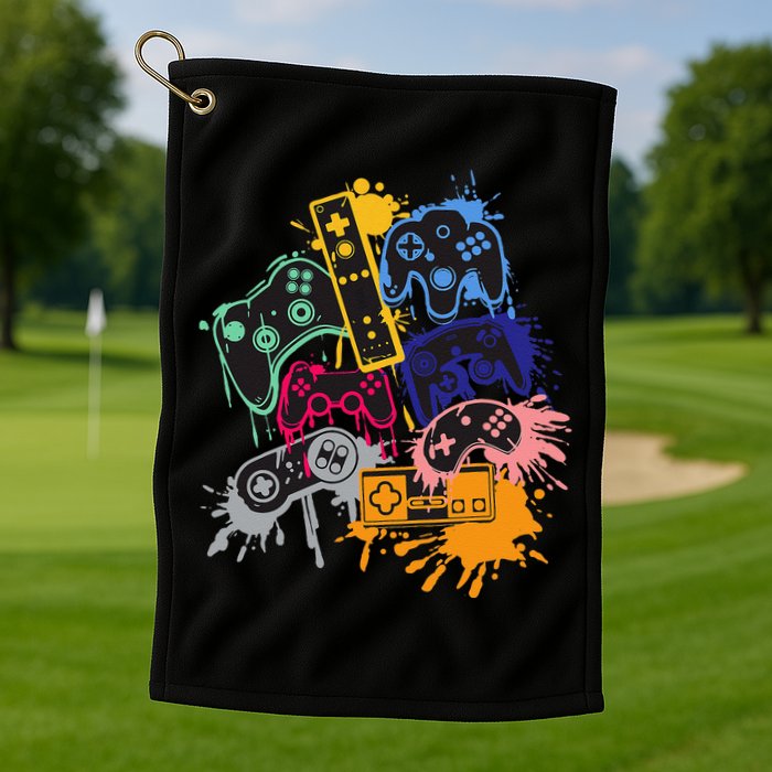 Control All The Things Video Game Controller Golf Towel