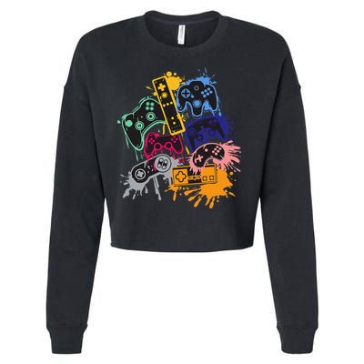 Control All The Things Video Game Controller Cropped Pullover Crew