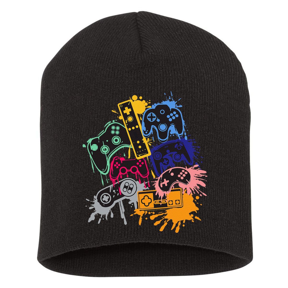 Control All The Things Video Game Controller Short Acrylic Beanie