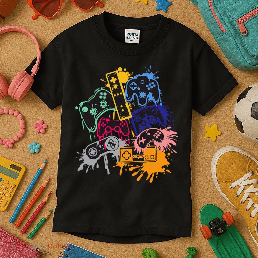 Control All The Things Video Game Controller Kids T-Shirt
