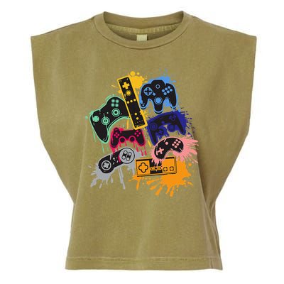 Control All The Things Video Game Controller Garment-Dyed Women's Muscle Tee