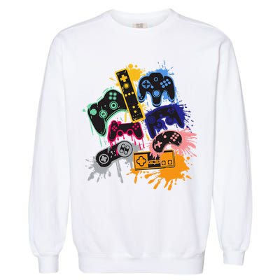Control All The Things Video Game Controller Garment-Dyed Sweatshirt