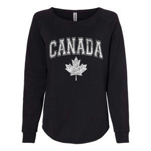 CANADA ATHLETIC TEAM SPORTS FLAG VARSITY STYLE MAPLE LEAF Womens California Wash Sweatshirt