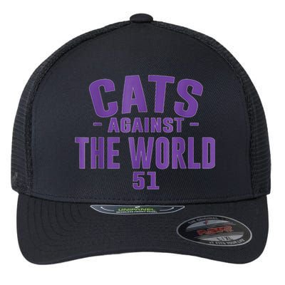 Cats Against The World Northwestern Flexfit Unipanel Trucker Cap