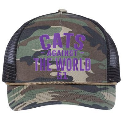 Cats Against The World Northwestern Retro Rope Trucker Hat Cap