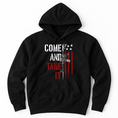 Come And Take It Gun Rights Ar 15 American Flag Hoodie