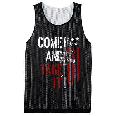 Come And Take It Gun Rights Ar 15 American Flag Mesh Reversible Basketball Jersey Tank