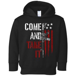 Come And Take It Gun Rights Ar 15 American Flag Toddler Hoodie