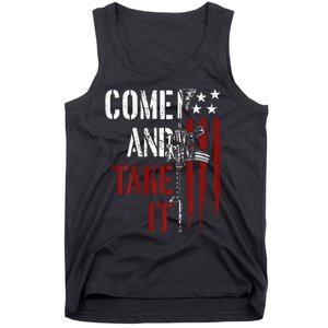 Come And Take It Gun Rights Ar 15 American Flag Tank Top