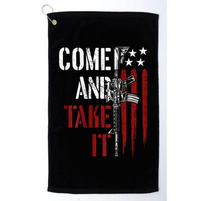 Come And Take It Gun Rights Ar 15 American Flag Golf Towel
