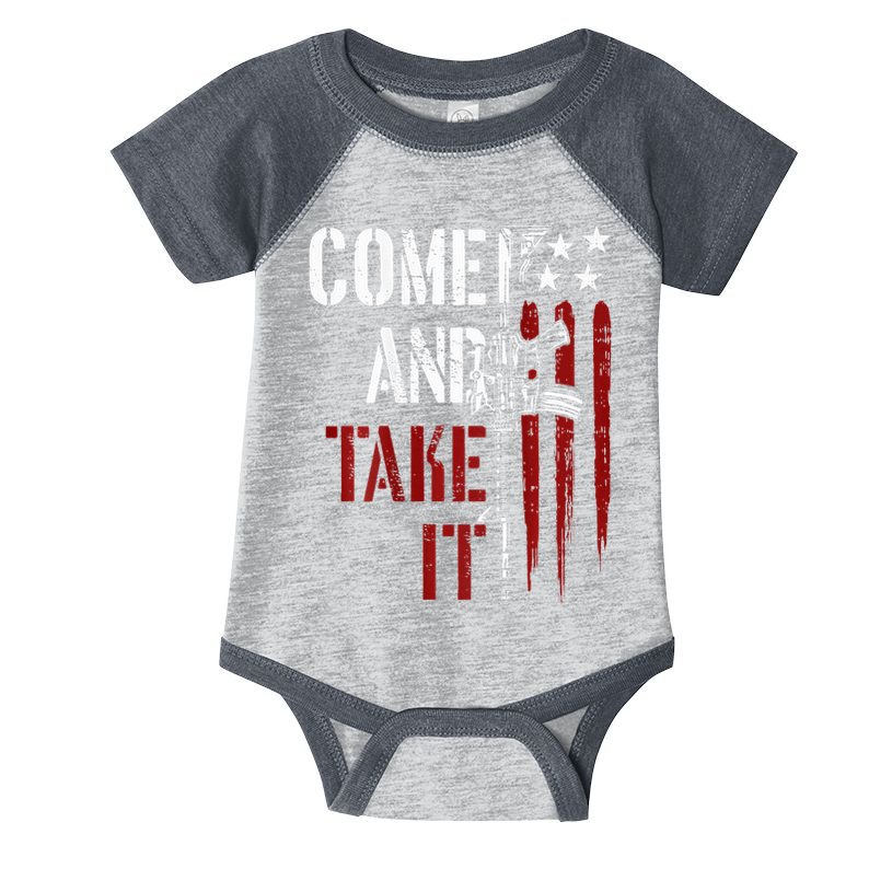 Come And Take It Gun Rights Ar 15 American Flag Infant Baby Jersey Bodysuit