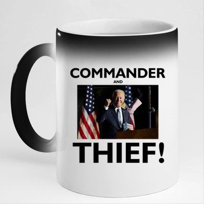 Commander and Thief Joe Biden 11oz Black Color Changing Mug