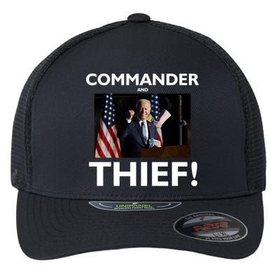Commander and Thief Joe Biden Flexfit Unipanel Trucker Cap