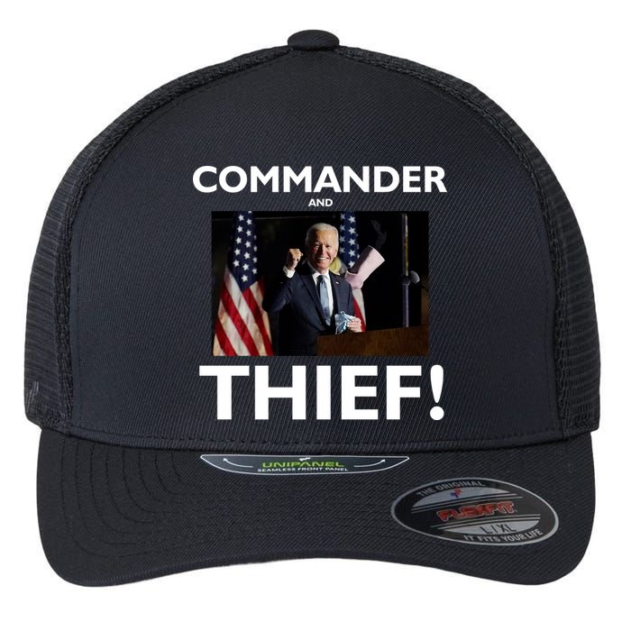 Commander and Thief Joe Biden Flexfit Unipanel Trucker Cap