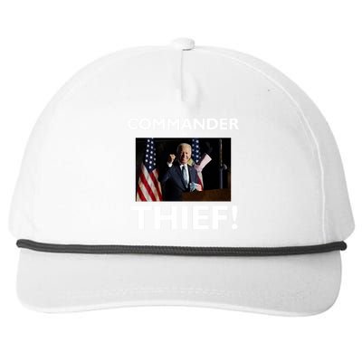 Commander and Thief Joe Biden Snapback Five-Panel Rope Hat