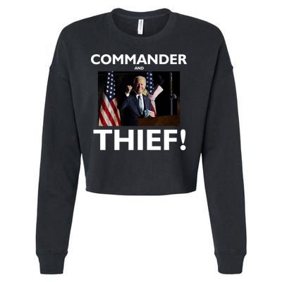 Commander and Thief Joe Biden Cropped Pullover Crew